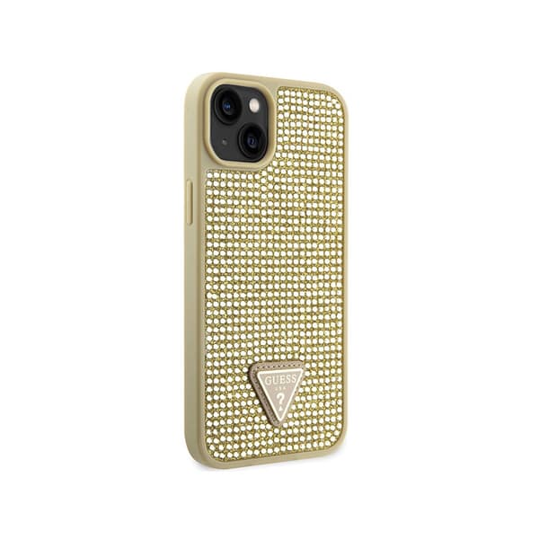 Guess Rhinestone Triangle - iPhone 14 cover (guld)