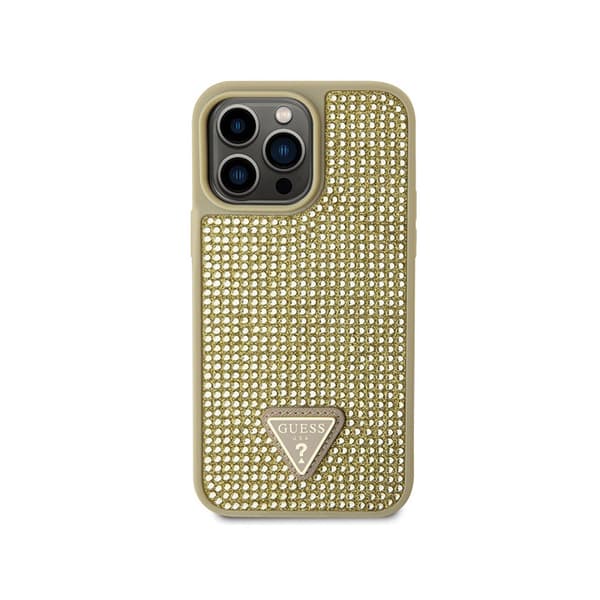 Guess Rhinestone Triangle - iPhone 14 Pro Max -kotelo (kulta)