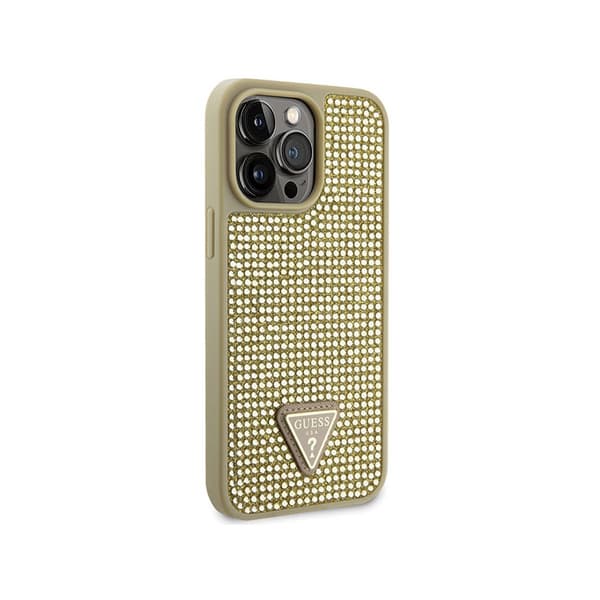 Guess Rhinestone Triangle - iPhone 14 Pro Max -kotelo (kulta)
