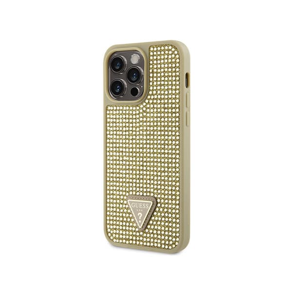 Guess Rhinestone Triangle - iPhone 14 Pro Max -kotelo (kulta)
