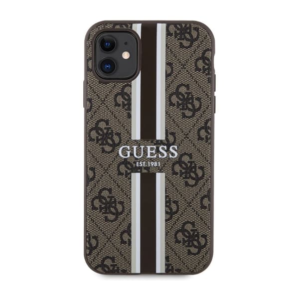 Guess 4G Printed Stripes MagSafe - iPhone 11-fodral (brunt)