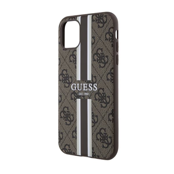 Guess 4G Printed Stripes MagSafe - iPhone 11-fodral (brunt)