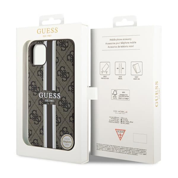 Guess 4G Printed Stripes MagSafe - iPhone 11-fodral (brunt)