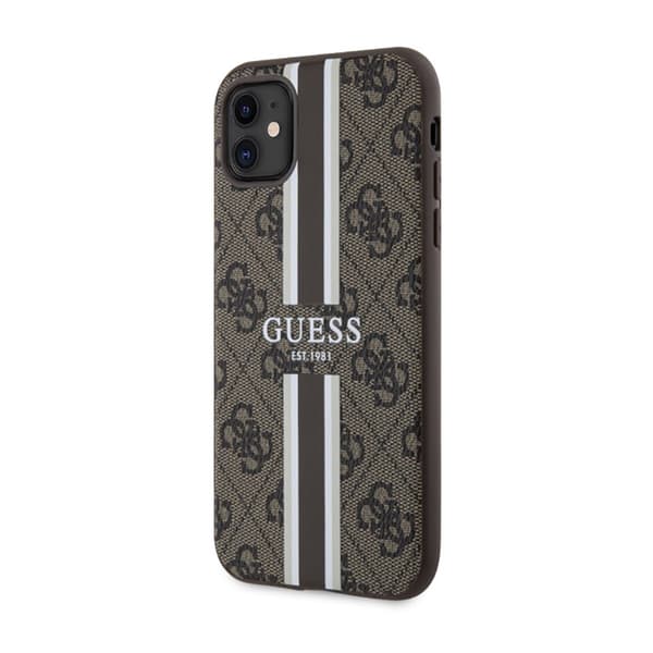 Guess 4G Printed Stripes MagSafe - iPhone 11-fodral (brunt)