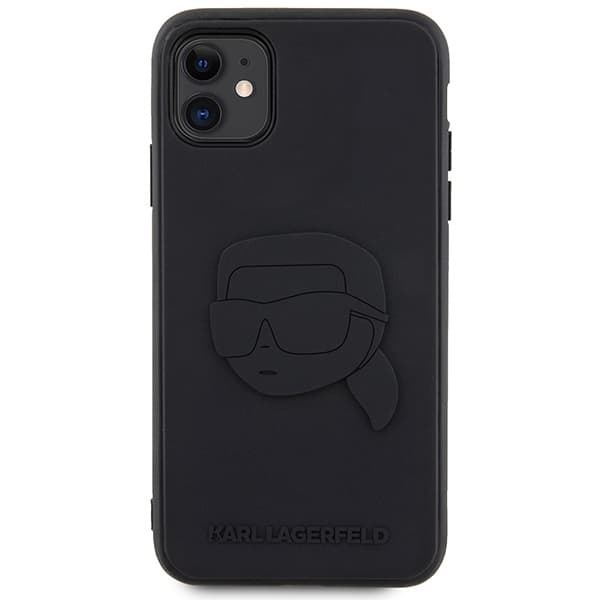 Karl Lagerfeld gummi Karl Head 3D - iPhone 11 fodral (svart)