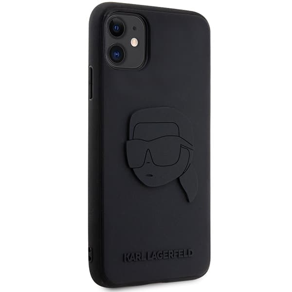 Karl Lagerfeld gummi Karl Head 3D - iPhone 11 fodral (svart)