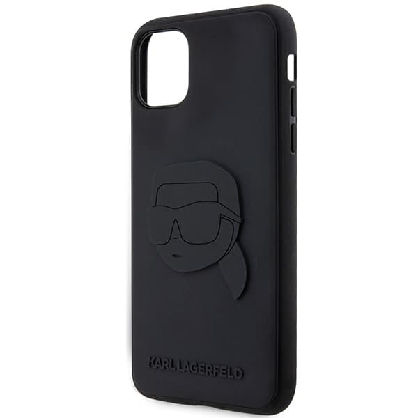 Karl Lagerfeld gummi Karl Head 3D - iPhone 11 fodral (svart)