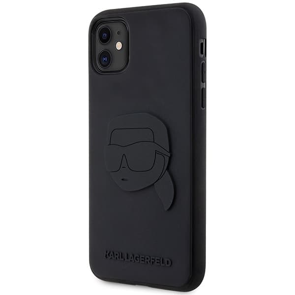 Karl Lagerfeld gummi Karl Head 3D - iPhone 11 fodral (svart)