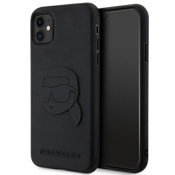 Karl Lagerfeld gummi Karl Head 3D - iPhone 11 fodral (svart)