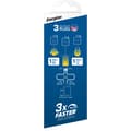 Miniatyrbillede 5 af 6: Energizer Ultimate - Multiplug EU / UK / US GaN USB-C & USB-A 38W PD + QC3.0 vægoplader (sølv)