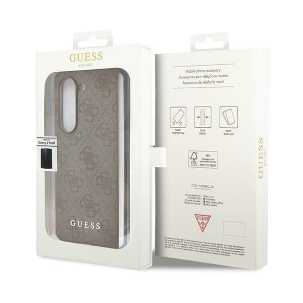Guess 4G Charms Collection - kotelo Samsung Galaxy Z Fold 5:lle (ruskea)