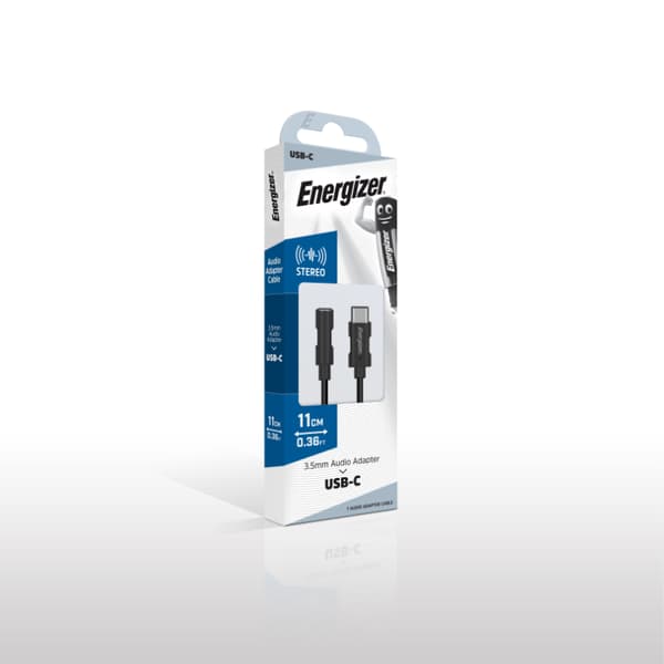Energizer Ultimate - USB-C til 3,5 mm jack-lydadapter 11 cm (sort)