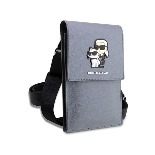 Karl Lagerfeld Saffiano NFT Karl & Choupette - Smartphonetaske og tilbehør (sølv)