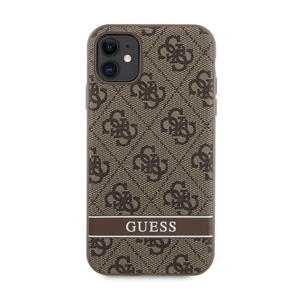 Guess 4G Printed Stripe - iPhone 11 / iPhone XR-cover (brun)