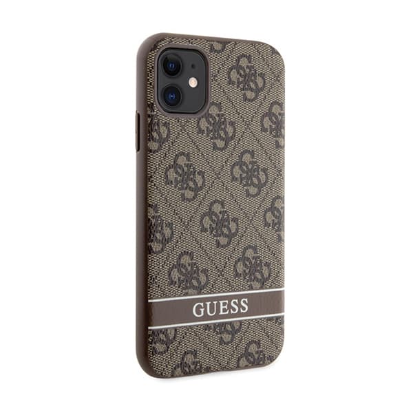 Guess 4G Printed Stripe - iPhone 11 / iPhone XR-cover (brun)