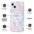 Pikkukuva 10 / 10: Case-Mate Soap Bubble MagSafe - iPhone 15 / iPhone 14 / iPhone 13 kotelo (irdescent)
