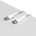 Miniatyrbild 2 av 2: PURO Fabric - Kraftig USB-C till USB-C flätad kabel 1,2 m (vit)