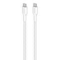 Miniatyrbild 1 av 2: PURO Fabric - Kraftig USB-C till USB-C flätad kabel 1,2 m (vit)