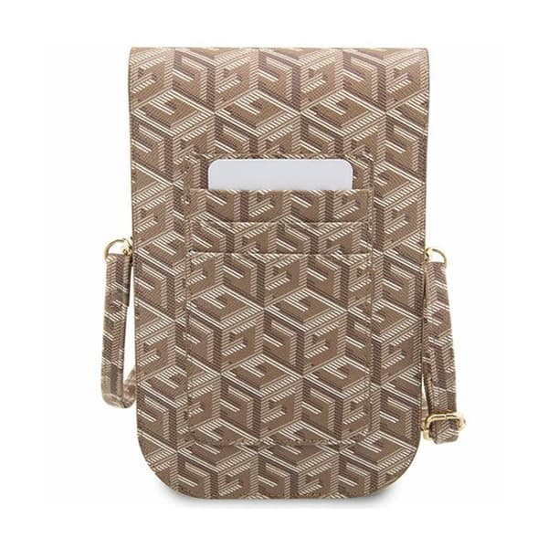 Guess GCube Stripe Phone Bag - Väska med smartphonefack (brun)