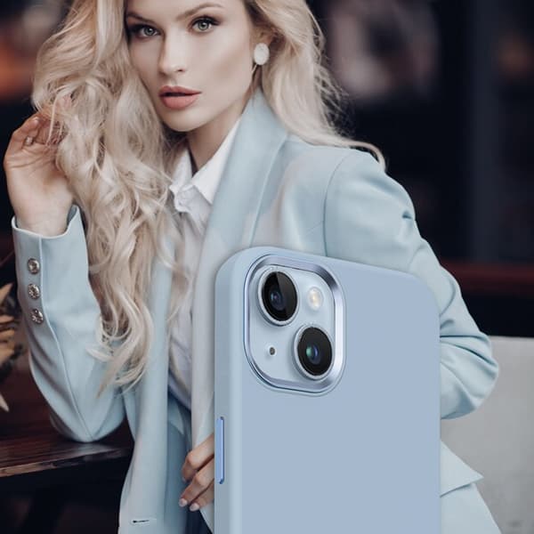 Crong Color Cover LUX Magnetic - iPhone 15 Plus MagSafe -kotelo (sininen)
