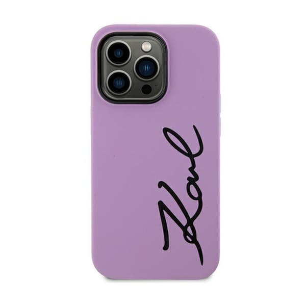 Karl Lagerfeld Silikonsignatur - iPhone 11-fodral (lila)