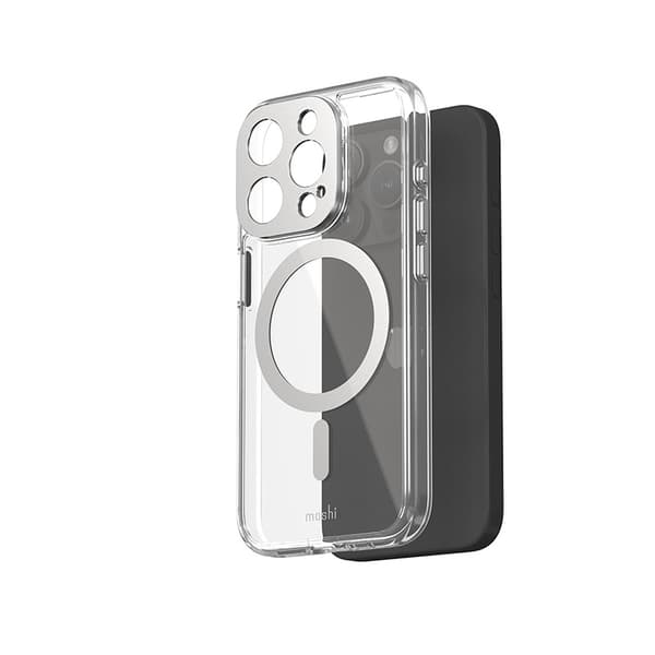 Moshi iGlaze MagSafe - iPhone 15 Pro etui (Luna Silver)