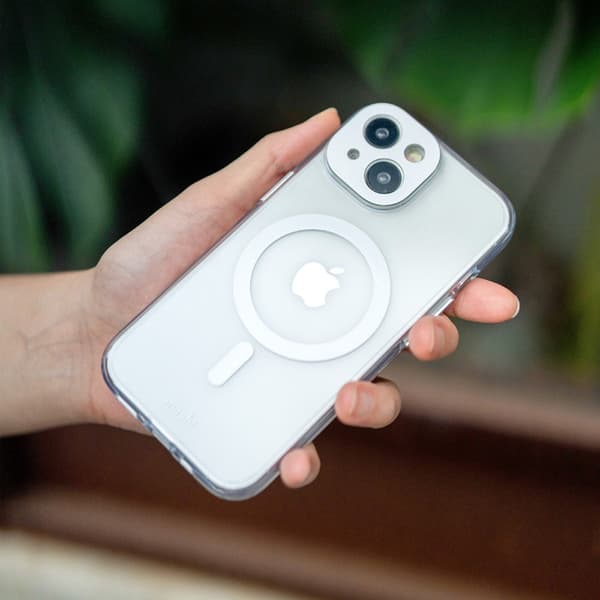 Moshi iGlaze MagSafe - iPhone 15 Pro etui (Luna Silver)