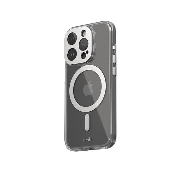 Moshi iGlaze MagSafe - iPhone 15 Pro etui (Luna Silver)