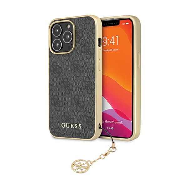 Guess 4G Charms Collection - iPhone 14 Pro Max -kotelo (harmaa)