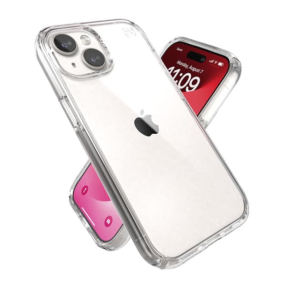Speck Presidio Perfect-Clear - iPhone 15 / iPhone 14 / iPhone 13 etui (gennemsigtig)