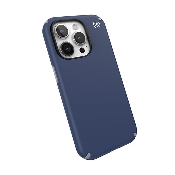 Speck Presidio2 Pro Magsafe - iPhone 15 Pro -kotelo (rannikonsininen / pölynharmaa / valkoinen)