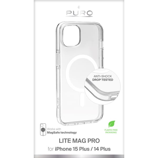 PURO LITEMAG PRO - iPhone 15 Plus MagSafe Cover (gennemsigtig)