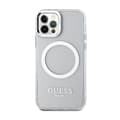 Miniatyrbild 3 av 8: Guess Metal Outline MagSafe - iPhone 12 / iPhone 12 Pro-fodral (Klart / Silver)
