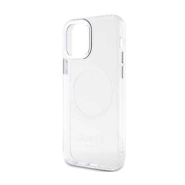 Guess Metal Outline MagSafe - iPhone 12 / iPhone 12 Pro-fodral (Klart / Silver)