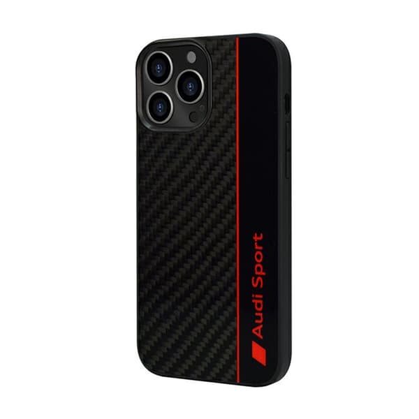 Audi Carbon Fibre Stripe - iPhone 13 Pro -kuori (musta)