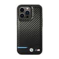 Miniatyrbillede 3 af 8: BMW Læder Carbon Blue Line - iPhone 13 Pro Max etui (sort)