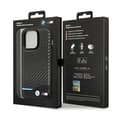 Miniatyrbillede 8 af 8: BMW Læder Carbon Blue Line - iPhone 13 Pro Max etui (sort)