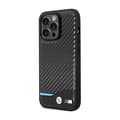 Miniatyrbillede 2 af 8: BMW Læder Carbon Blue Line - iPhone 13 Pro Max etui (sort)