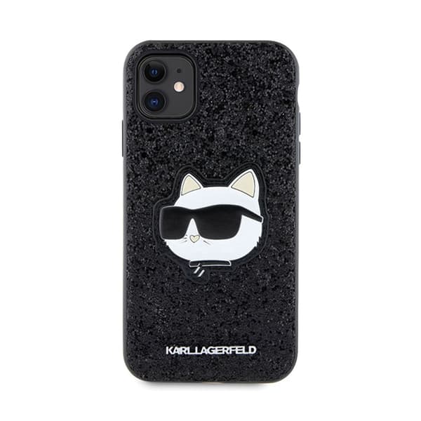 Karl Lagerfeld NFT Glitter Choupette Patch - iPhone 11 fodral (svart)