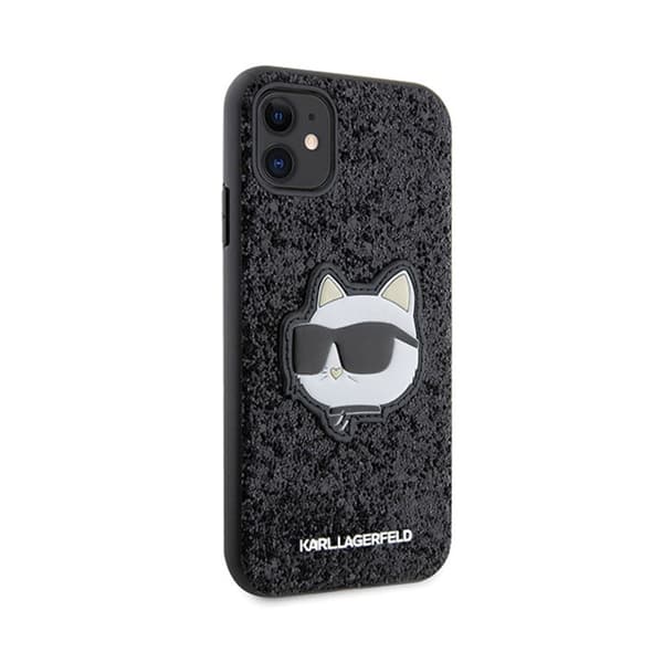 Karl Lagerfeld NFT Glitter Choupette Patch - iPhone 11 fodral (svart)