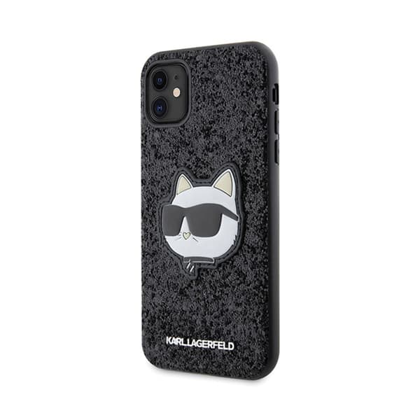 Karl Lagerfeld NFT Glitter Choupette Patch - iPhone 11 fodral (svart)
