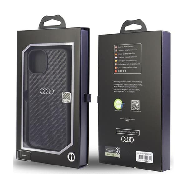 Audi Carbon Fiber - iPhone 12 / iPhone 12 Pro Fodral (svart)