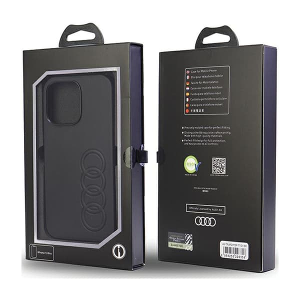 Audi syntetisk læder - iPhone 13 Pro etui (sort)