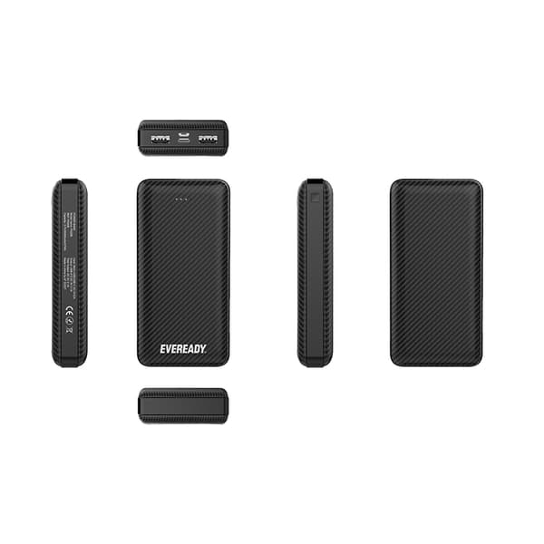 Eveready PX20B - Powerbank 20000 mAh 2x USB-A (sort)