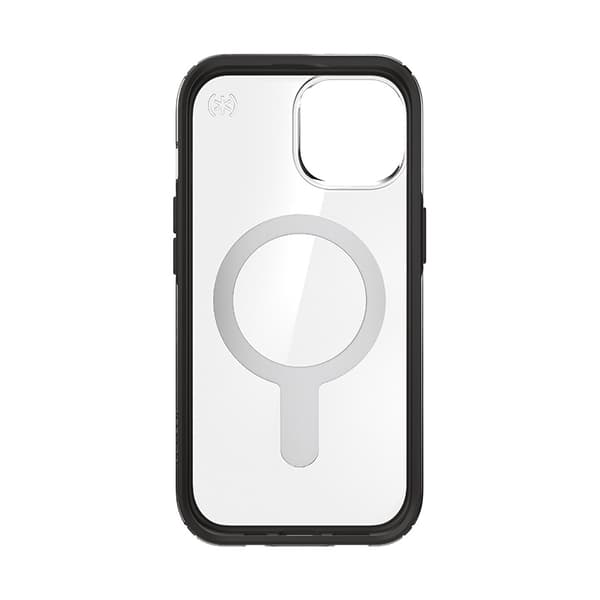 Speck Presidio Perfect-Clear ClickLock & Magsafe - iPhone 15 / iPhone 14 / iPhone 13-fodral (Klar / Frostad Svart / Slate Grey)