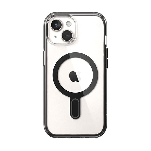 Speck Presidio Perfect-Clear ClickLock & Magsafe - iPhone 15 / iPhone 14 / iPhone 13-fodral (Klar / Frostad Svart / Slate Grey)