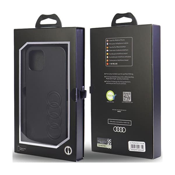 Audi Syntetisk Læder - iPhone 12 / iPhone 12 Pro etui (sort)