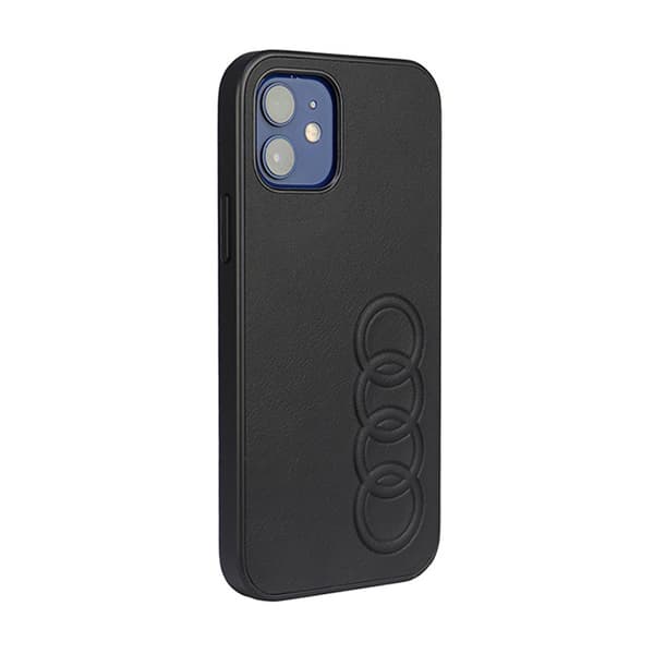 Audi Syntetisk Læder - iPhone 12 / iPhone 12 Pro etui (sort)