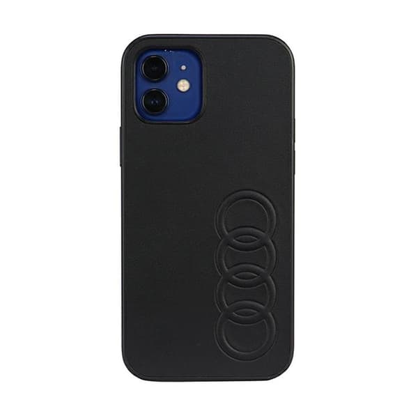 Audi Syntetisk Læder - iPhone 12 / iPhone 12 Pro etui (sort)