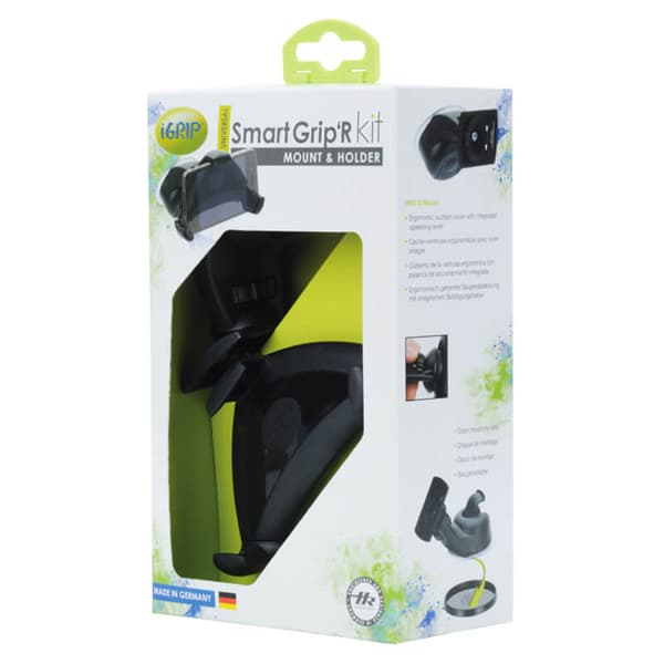iGrip Universal Smart Grip´R Kit - Yleiskäyttöinen autoteline älypuhelimille, leveys 50 - 75 mm / korkeus 103 - 127 mm